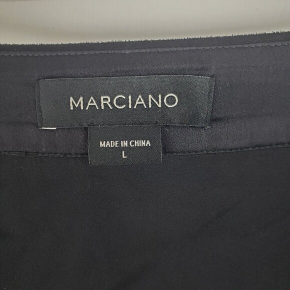 Marciano Modern Mix Skirt Purple Chiffon Boho Whimsigoth Tulip Hem Size Large - Picture 6 of 10